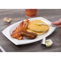 9" WHITE LAMINATED FOAM PLATTER, 500/CS   9PRWQ