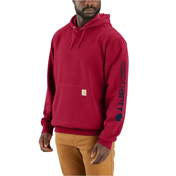 CARHARTT K288 - Loose Fit Midweight Logo Sleeve Graphic Sweatshirt - Industry Red 