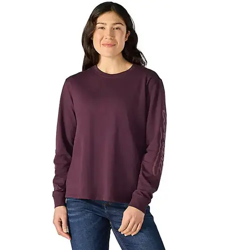 Carhartt WK107742 - Women's Irvine Loose LS Logo T-Shirt - Deep Cherrywood