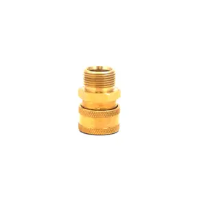 3/8" QC Brass Coupler x  M22 M 15mm Plug