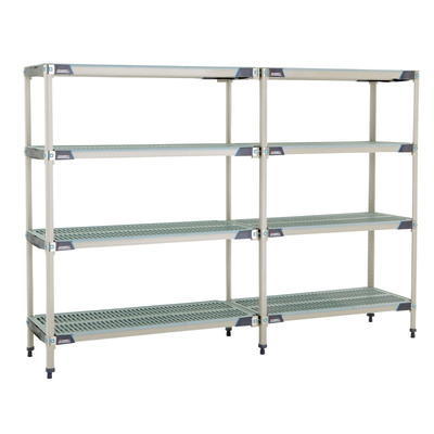 Metro AX356GX3 Metromax I Add-On Shelving Unit 48"W X 18"D X 63"H Open Grid Polymer Shelves Polymer