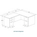 CLALD1036- Classic L-Shape Desk 60" W x 30" D with 47" Return and 2 Full Pedestals- Aspen