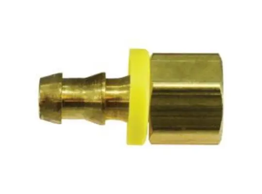 Straight Adapter, 5/8 in Push-On Hose Barbed x 3/8 in FIP, Brass