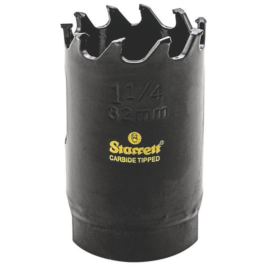 STARRETT CT114 1-1/4'' (32mm) Triple Chip Tungsten Carbide Hole Saw