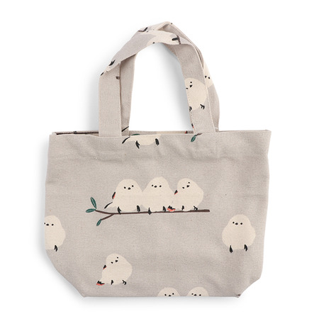 Tote Bag Birds Gray