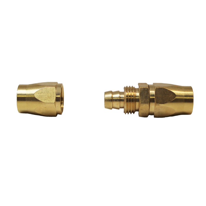 Polyurethane Brass Hose Splicer (3/8 Barb, 3/8" Barb) Bulk Packed