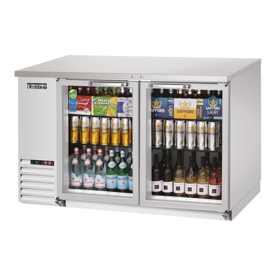 Everest EBB59G-SS Back Bar Cooler Cabinet 2 Glass Doors, 115v, NSF - 20 cu. ft.