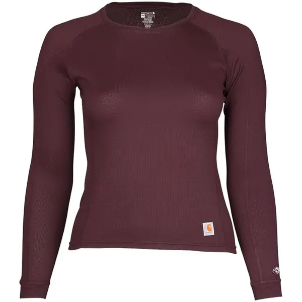 CARHARTT WBL197 - Women's Force Midweight Waffle Base Layer Crewneck Top - Blackberry