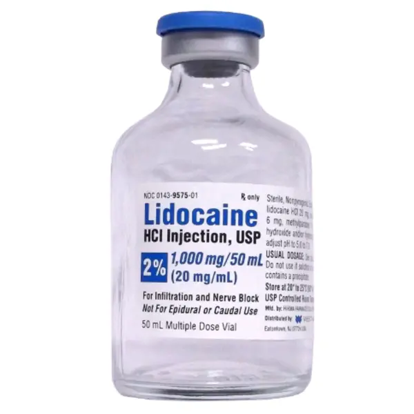 Lidocaine 2%, 50ML MDV (10/pk) NDC 00143957510