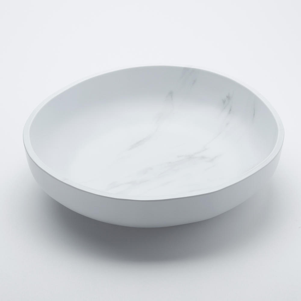White Marble Melamine Serving Bowls