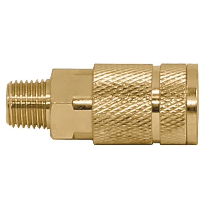 Automotive Steel Air Coupler (1/4"Coupler, 1/4 Male NPT) Bulk Packed