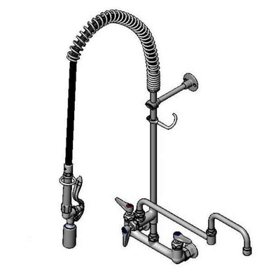 T&S Brass B-0133-18DACRBJ EasyInstall Pre-Rinse Unit 8" Wall Mount