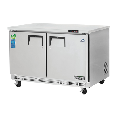 Everest ETBR2 47.5-Inch Two-Door Back Mount Undercounter Refrigerator, 14-Cubic Feet, NSF