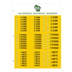 Hanger ID Adhesive Sticker Sheets