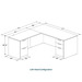 CLALD1044- Classic L-Shape Desk 71" W x 30" D with 47" Return and 2 Full Pedestals- Cherry