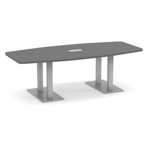 8ft Boat Shape, Palmer base Conference Table: NEWPORT GRAY 