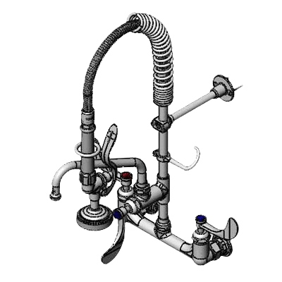 T&S Brass MPZ-8WWN-08-CR Mini Pre-Rinse Unit 8" Wall Mount