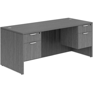 CLASD1029- Classic Desk 71" W x 30" D with Two Hanging Pedestals- Newport Gray