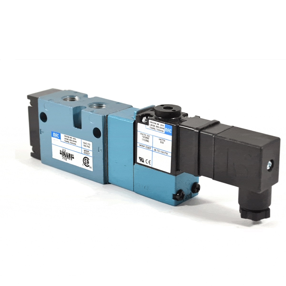 CCI 4Way Solenoid Piloted Spool Valve MAC Valves 800 Series