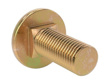 M16 - 2 X 40MM ISO 8678 SHORT SQUARE NECK ROUND HEAD BOLT 10.9 ZINC YELLOW