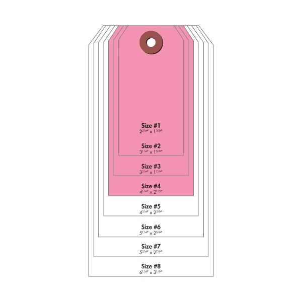 #4 Cardstock Tag - Pink