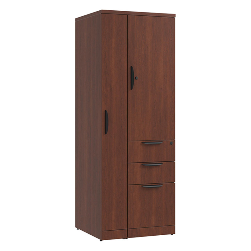 CLAST1018N, PL286/287 NARROW WARDROBE, CABINET, BOX/BOX/FILE - Cherry
