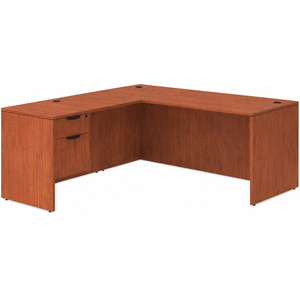 CLALD2045- Classic L-Shape Desk 71" W x 36" D with 42" Return and Box/File Pedestal- Cherry