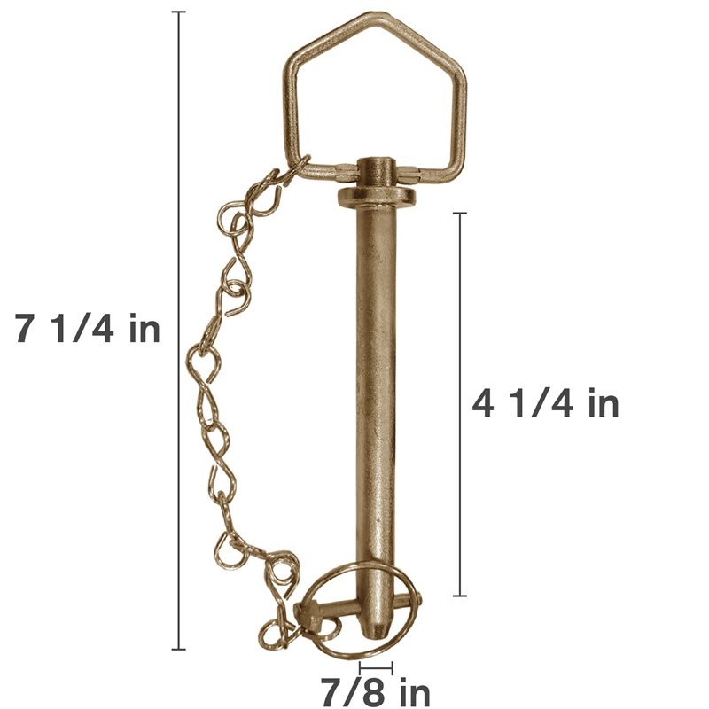 Braber Equipment SwivelHandle Hitch Pin with Chain