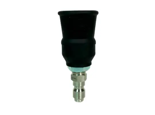 MTM Hydro Black NH35 Nozzle with Guard, Size 2.0, 25° Spray Pattern, 1/4" SS Plug