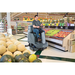 Advance 3400 ST rider scrubber in a grocery produce aisle