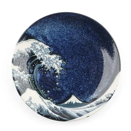 Namako Blue Great Wave 10" Plate at Miya