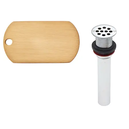 PRODRAIN-BGPVD: Brushed Gold PO Plug Open Grid No Overflow PO Plug (PVD)