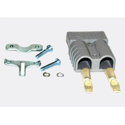 Connector, 50A Gray W/6Ga Cont & Clamp