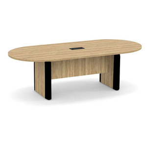 8ft Racetrack, accent base Conference Table: ASPEN w/BLACK 