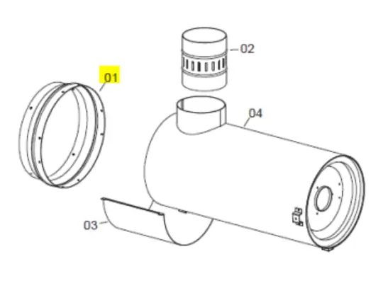 Veloci Heater Replacement Outlet Cone - Blaze 100