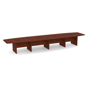 18ft Boat Shape, slab base Conference Table: CHERRY CLABS4216NCHECHE