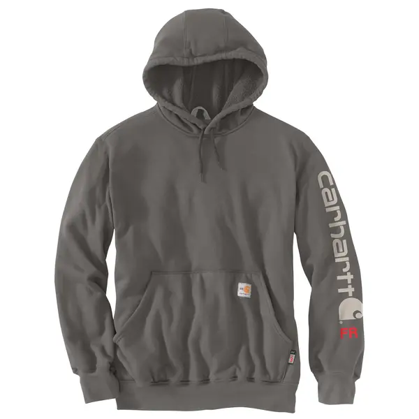 CARHARTT 104505 - Flame Resistant Force Midweight Hooded Sweatshirt - Mud Gray