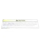CAUTION STICKER WEIGHT