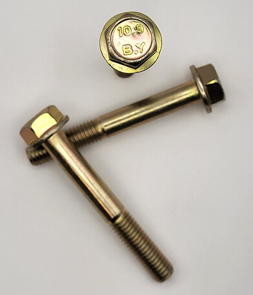 M8 - 1.25 X 60MM DIN 6921 HEX FLANGE SCREW 10.9 ZINC TRIVALENT YELLOW