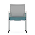 Propel Guest Chair - White Mesh Back with Blue Seat