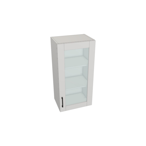Hampton Pure White Box  Glass Door Wall Cabinet Kit - 18”x 36” X 13”