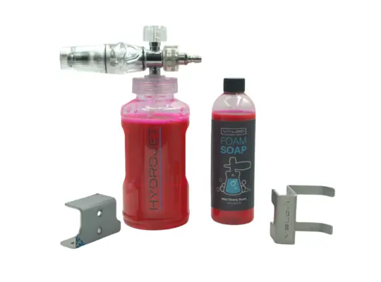 HydroJet Clear Foam Cannon, with Wall Bracket, Cradle, and Soap
