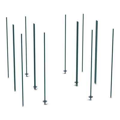Metro lbTEK3 HD Qwiktrak High Density Double Deep Storage System Stationary End Unit Kit