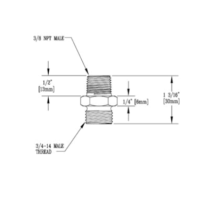T&S Brass53A Adapter for Pre-Rinse Spray Hose