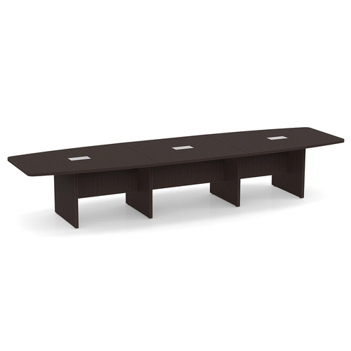 Classic Boat-Shape Conference Table 14 Ft - Espresso