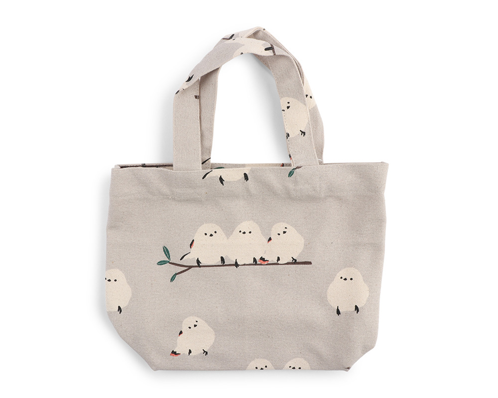 Tote Bag Birds Gray