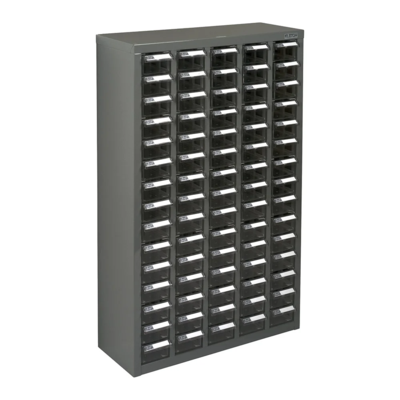 Parts Cabinet - Galvanized Steel - 23-1/10" x 8-7/10" x 36-9/10" - 75 Drawer - Grey
