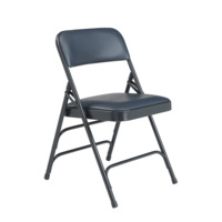 NPS 1304 NPS® 1300 Series Premium Vinyl Upholstered Triple Brace Double Hinge Folding Chair, Pack of 4