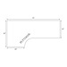 PLT723624L 72" CORNER EXTENSION WORK SURFACE TOP: LEFT- ASPEN