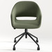 CHK68091GRN0707 - SARON GUEST CHAIR - Green with 4 Prong base